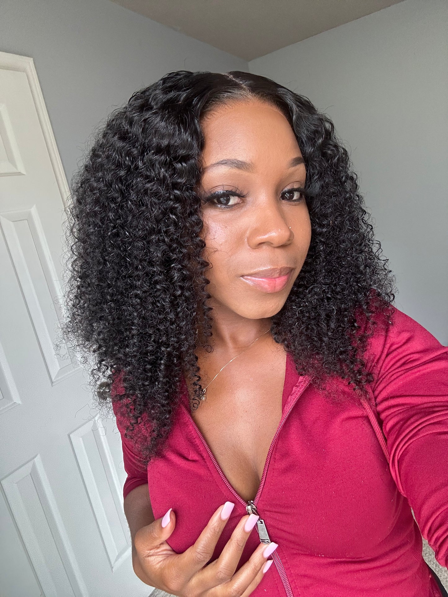 Glueless curly wig