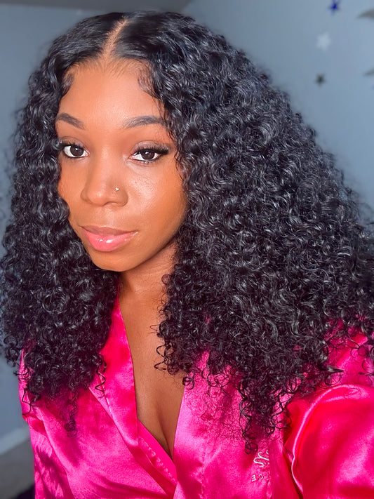 Glueless curly wig